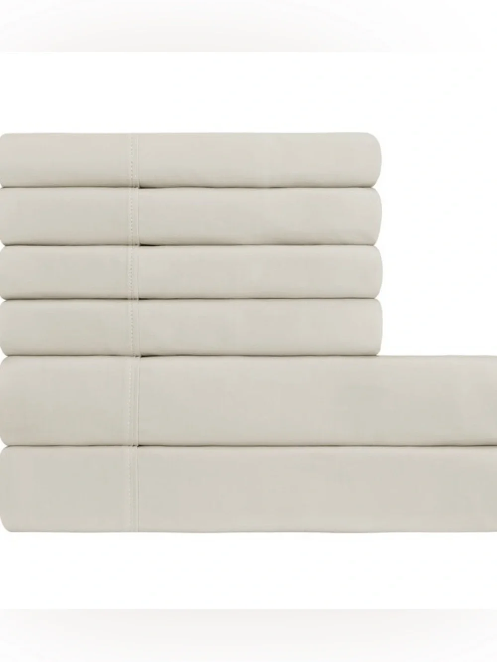 South Point King 6 Piece Microfiber Sheet Set Beige NEW Soft Deep Pocket